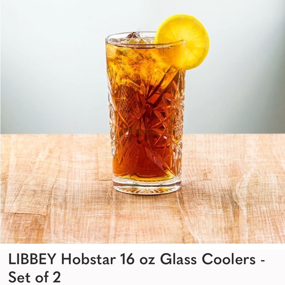 LIBBEY Hobstar Water Glass Coolers - Set of 2 Discontinued Pattern USA Pressed💦 - Picture 9 of 10